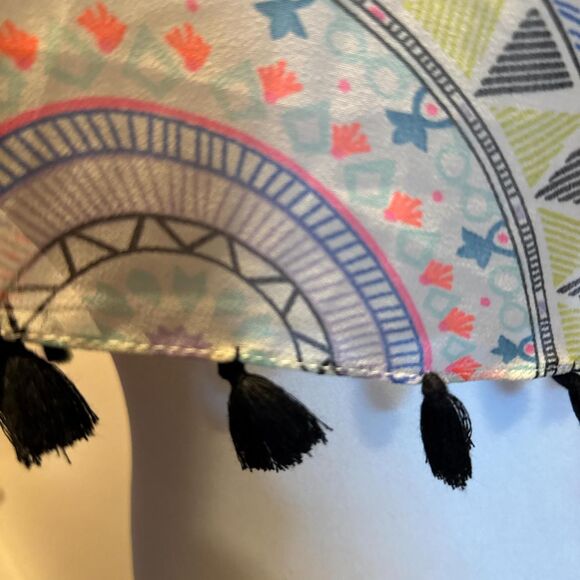 Mudd Sheer lightweight Cover-up, boho vibe kimono, One-Size festival Swim casual - Picture 7 of 7